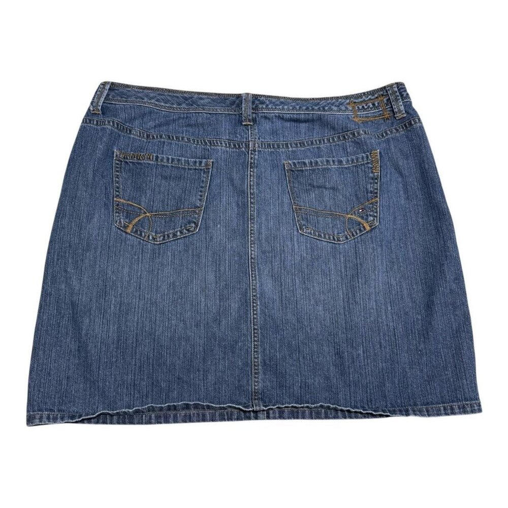 Y2K Tommy Hilfiger Blue 100% Cotton Denim Jean Skirt Women's 20 (40")